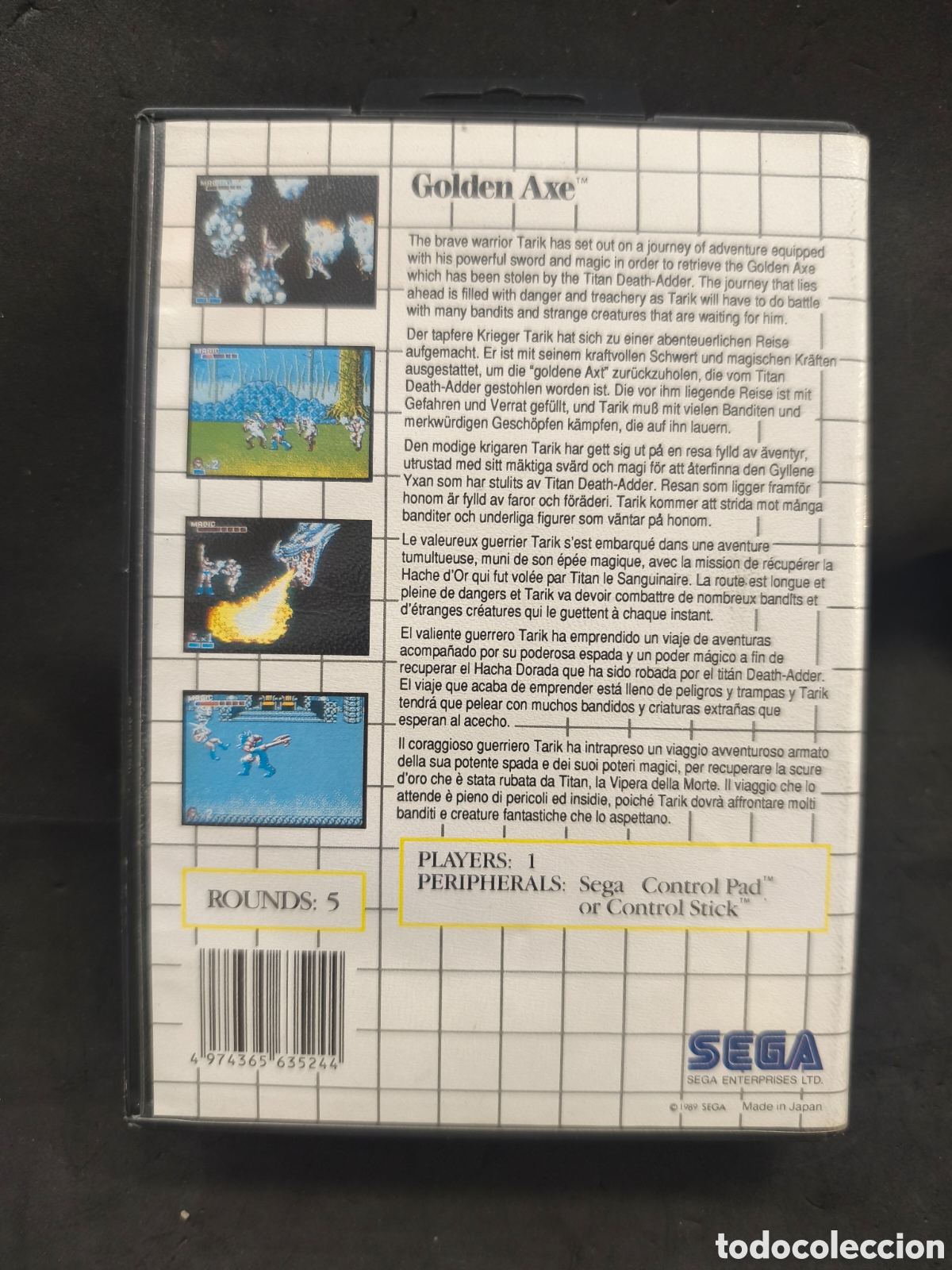Videojuegos y consolas: M&aacute;ster system Golden Axe con poster - Foto 2