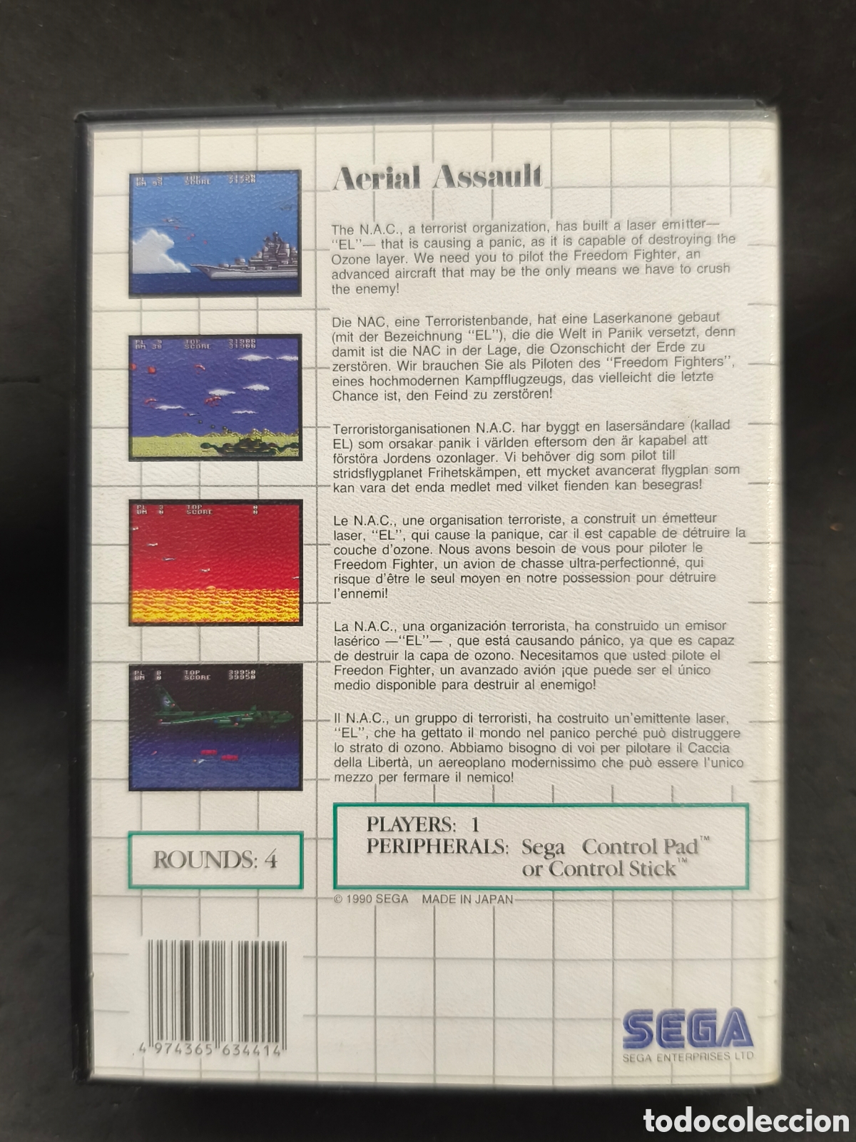 Videojuegos y consolas: M&aacute;ster system Aerial assault - Foto 2