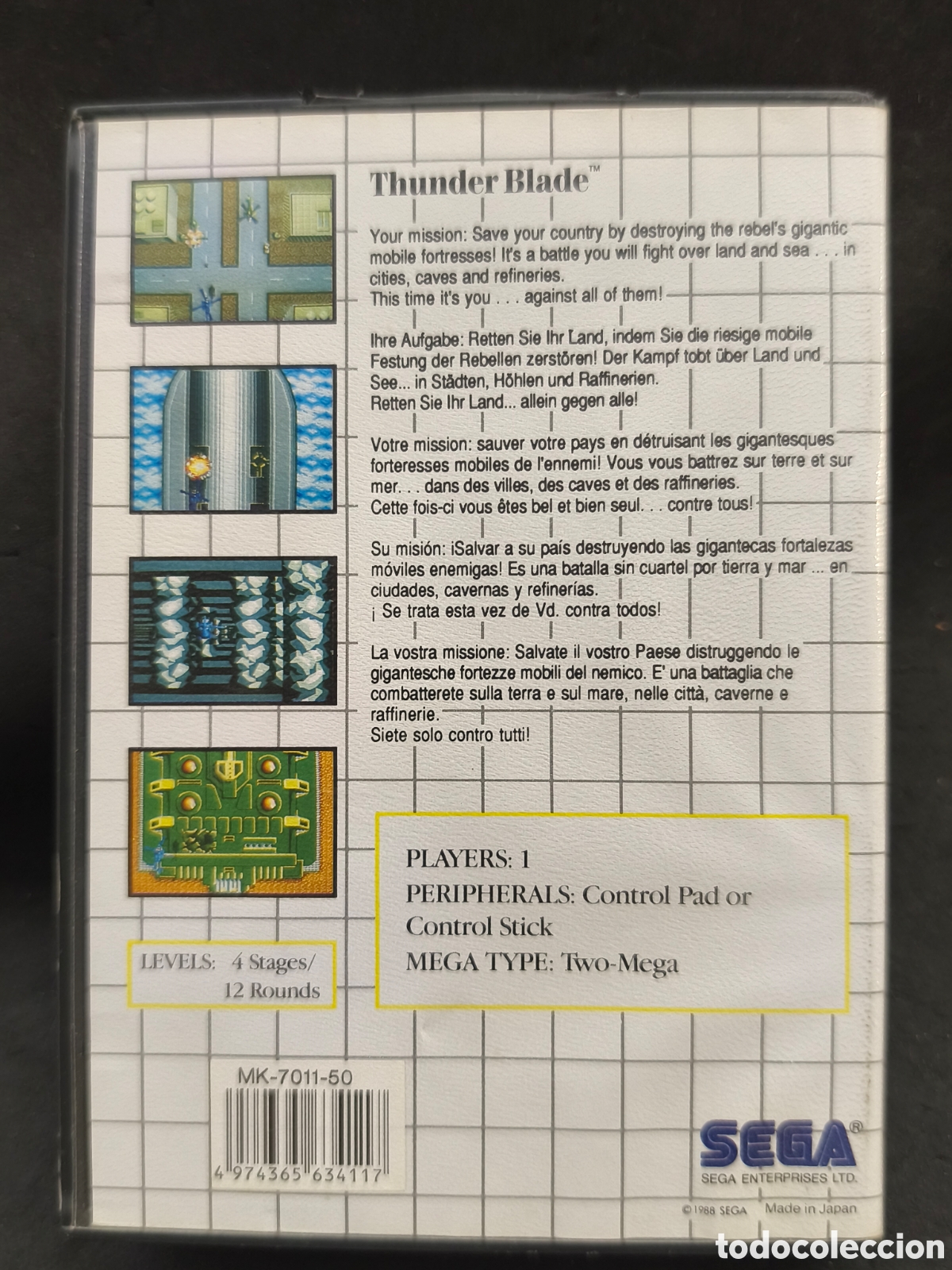 Videojuegos y consolas: M&aacute;ster system Thunder Blade - Foto 2