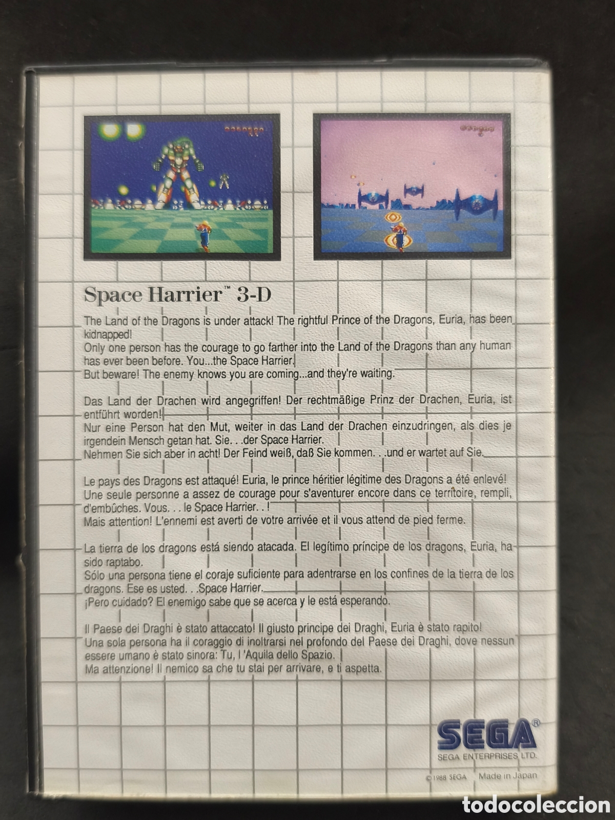 Videojuegos y consolas: M&aacute;ster system space harrier 3-D - Foto 2