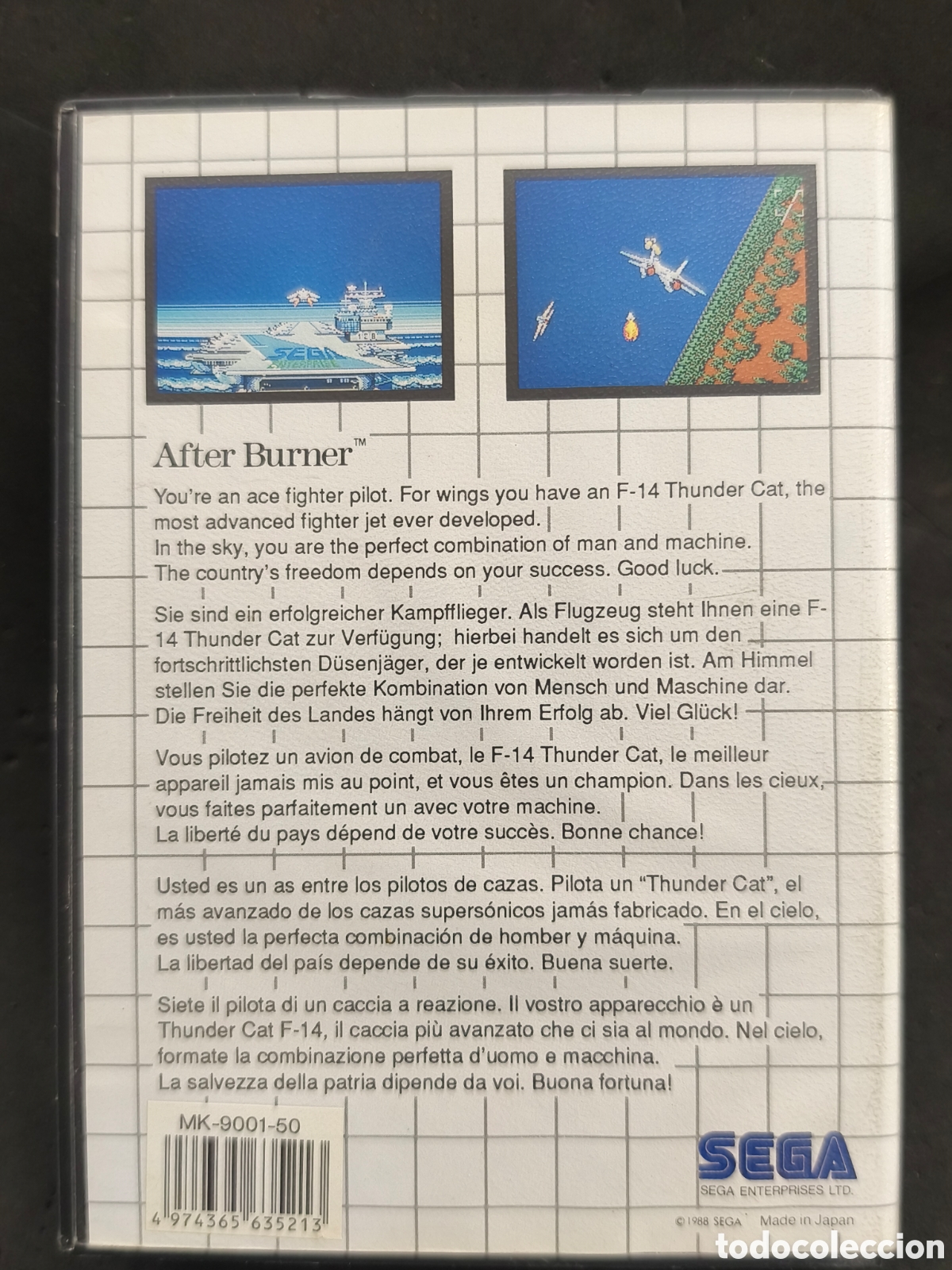 Videojuegos y consolas: M&aacute;ster system after burner, con catalogo, sin Manual - Foto 2