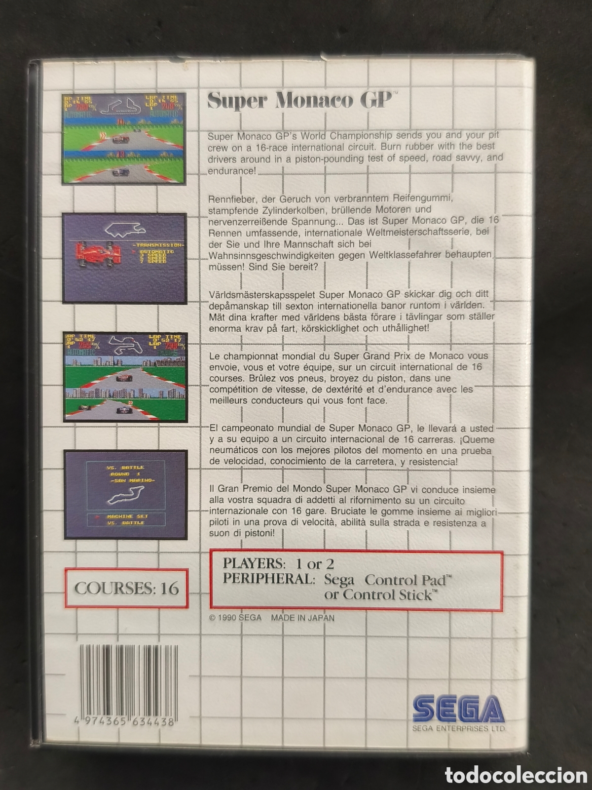 Videojuegos y consolas: M&aacute;ster system super M&oacute;naco GP - Foto 2