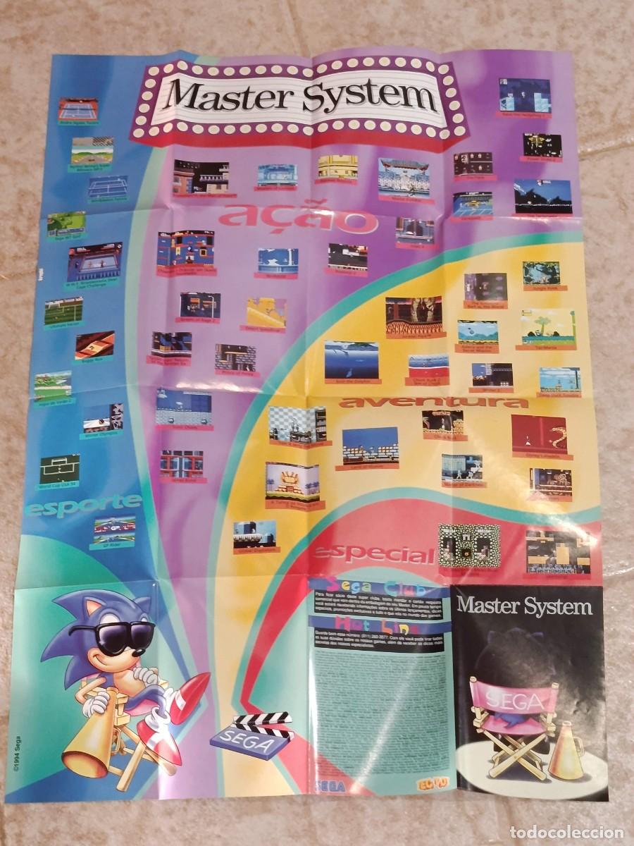 Videojuegos y consolas: 3 Poster cat&aacute;logo Sega Master System Tectoy - Foto 4