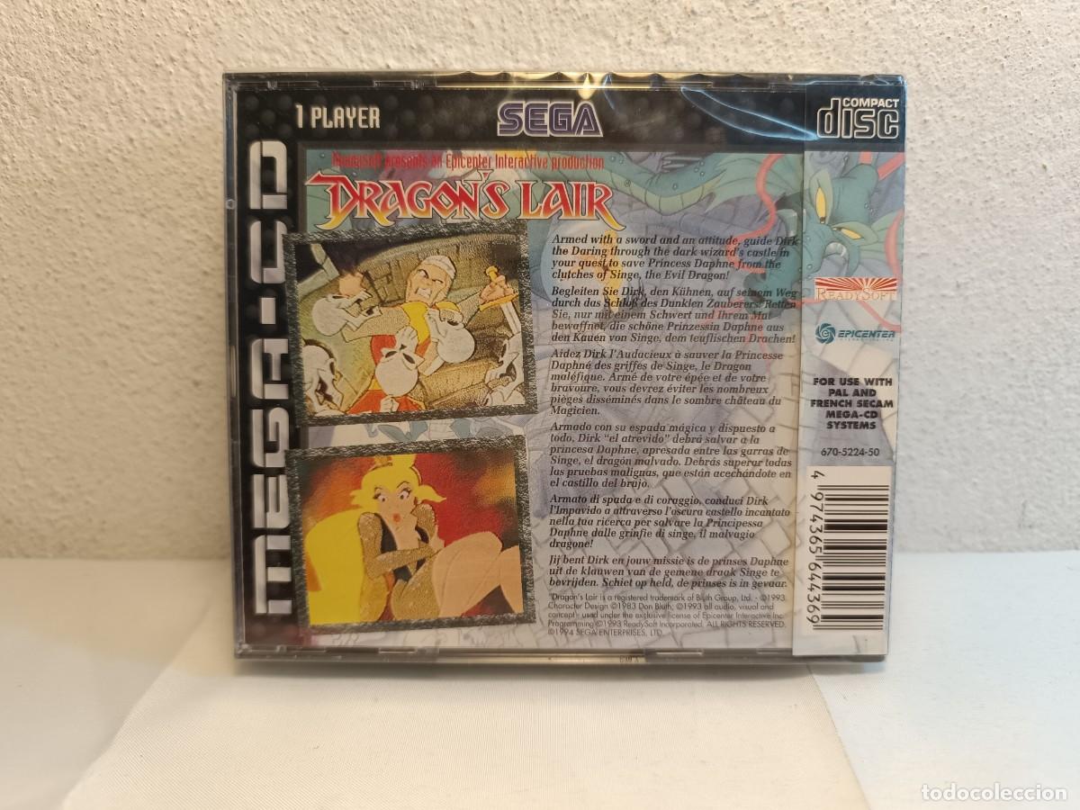 Videojuegos y consolas: Dragons Lair Mega CD Precintado PAL Esp Impecable - Foto 2