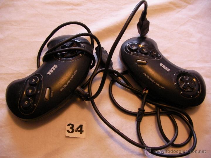 Videojuegos y consolas: DOS MANDOS PARA CONSOLA MEGADRIVE CONTROL PAD - Foto 1