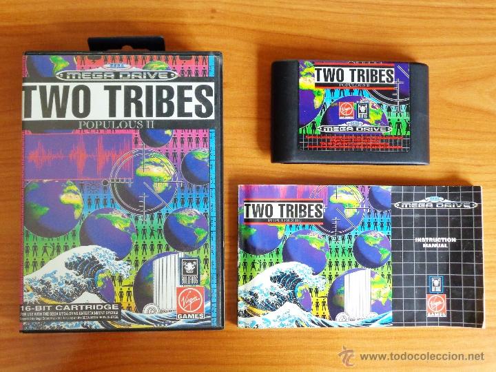 TWO TRIBES - POPULOUS II SEGA MEGADRIVE PAL-EURO (COMPLETE - GOOD CONDITION OVER
