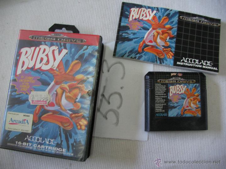 Videojuegos y consolas: ANTIGUO JUEGO SEGA MEGADRIVE - BUBSY - Foto 1