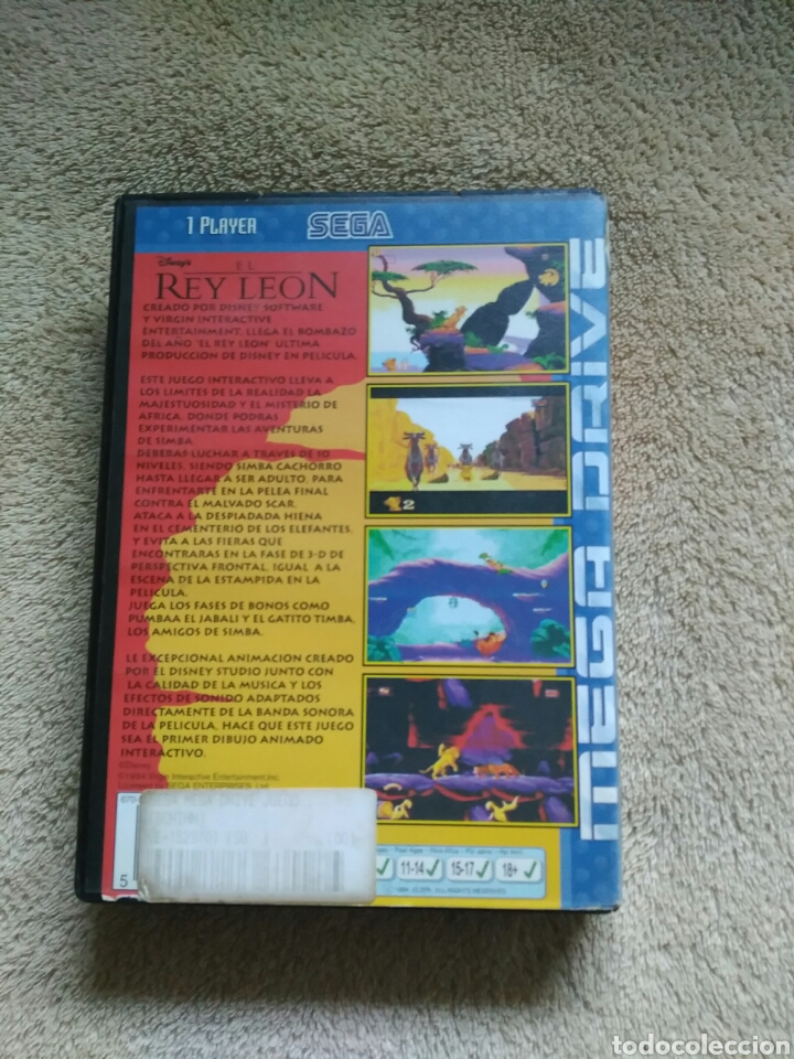 Videojuegos y consolas: REY LEON DE MEGA DRIVE - Foto 2