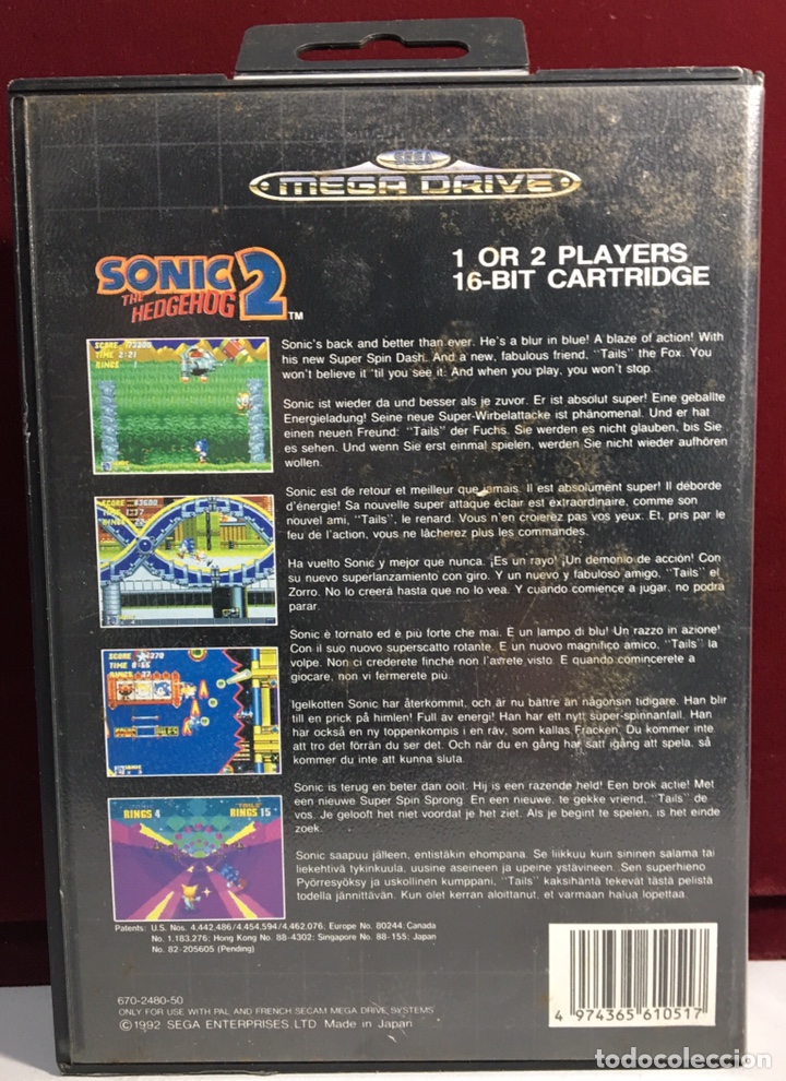 Megadrive Sonic 2 The Hedgehog Sin Manual Sold Through Direct Sale