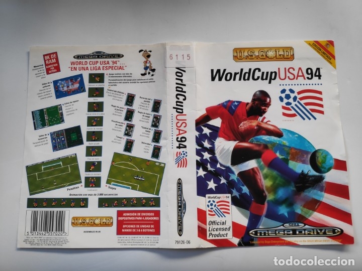 Videojuegos y consolas: CARATULA WORLDCUP USA 94 MEGADRIVE - Foto 1