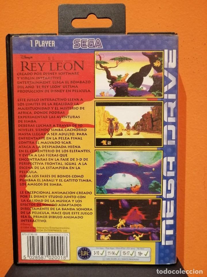 Videojuegos y consolas: JUEGO SEGA MEGADRIVE EL REY LEON - Foto 2