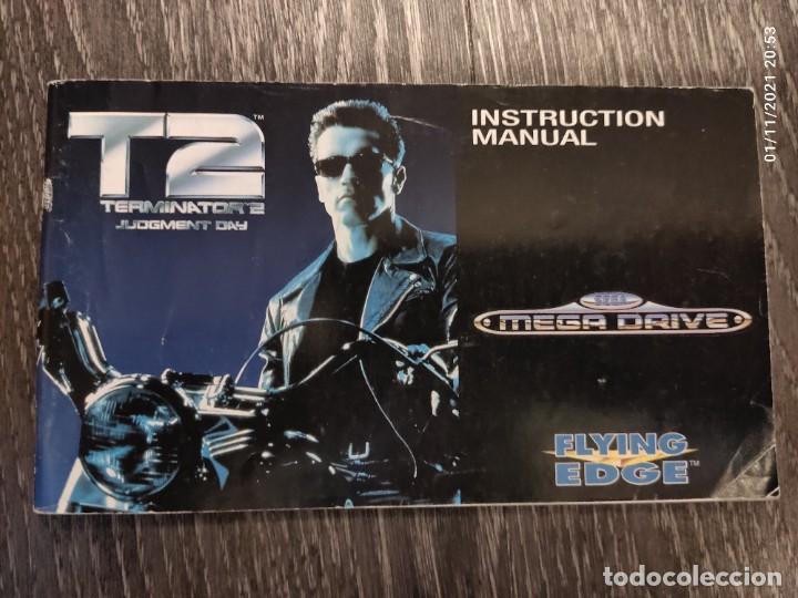 Videojuegos y consolas: T2 TERMINATOR 2 JUDGMENT DAY Mega Drive SOLO MANUAL Original Megadrive - Foto 1
