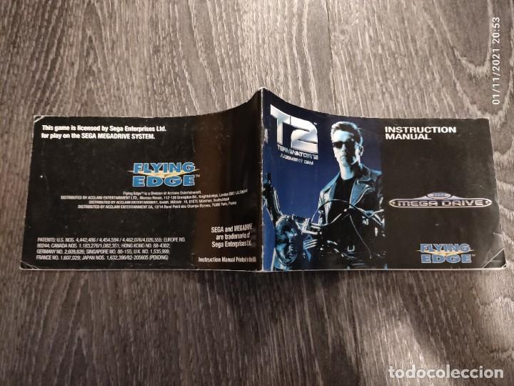 Videojuegos y consolas: T2 TERMINATOR 2 JUDGMENT DAY Mega Drive SOLO MANUAL Original Megadrive - Foto 2