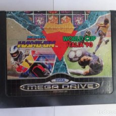 Videojuegos y Consolas: JUEGO SEGA MEGA DRIVE, SUPER HANG-ON + WORLD CUP ITALIA '90, VER FOTOS. Lote 347928253