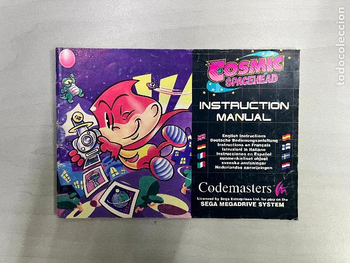 Videojuegos y consolas: MEGADRIVE MD MANUAL INSTRUCCIONES cosmic spacehead - Foto 1