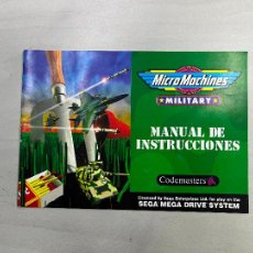 Videojuegos y Consolas: MEGADRIVE MD MANUAL INSTRUCCIONES MICROMACHINES MILITARY. Lote 363945606