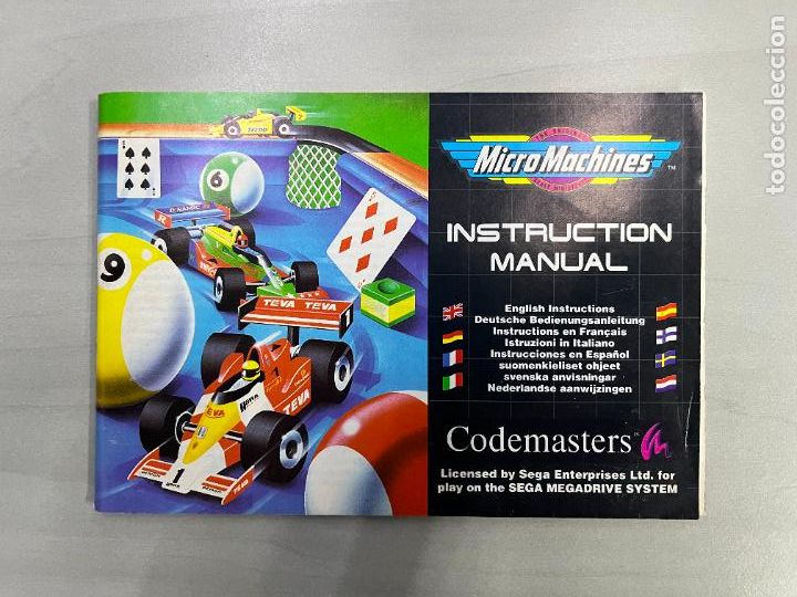 Videojuegos y consolas: MEGADRIVE MANUAL INSTRUCCIONES MICROMACHINES - Foto 1