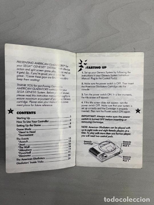 Videojuegos y consolas: MEGADRIVE MANUAL AMERICAN GLADIATORS - Foto 3