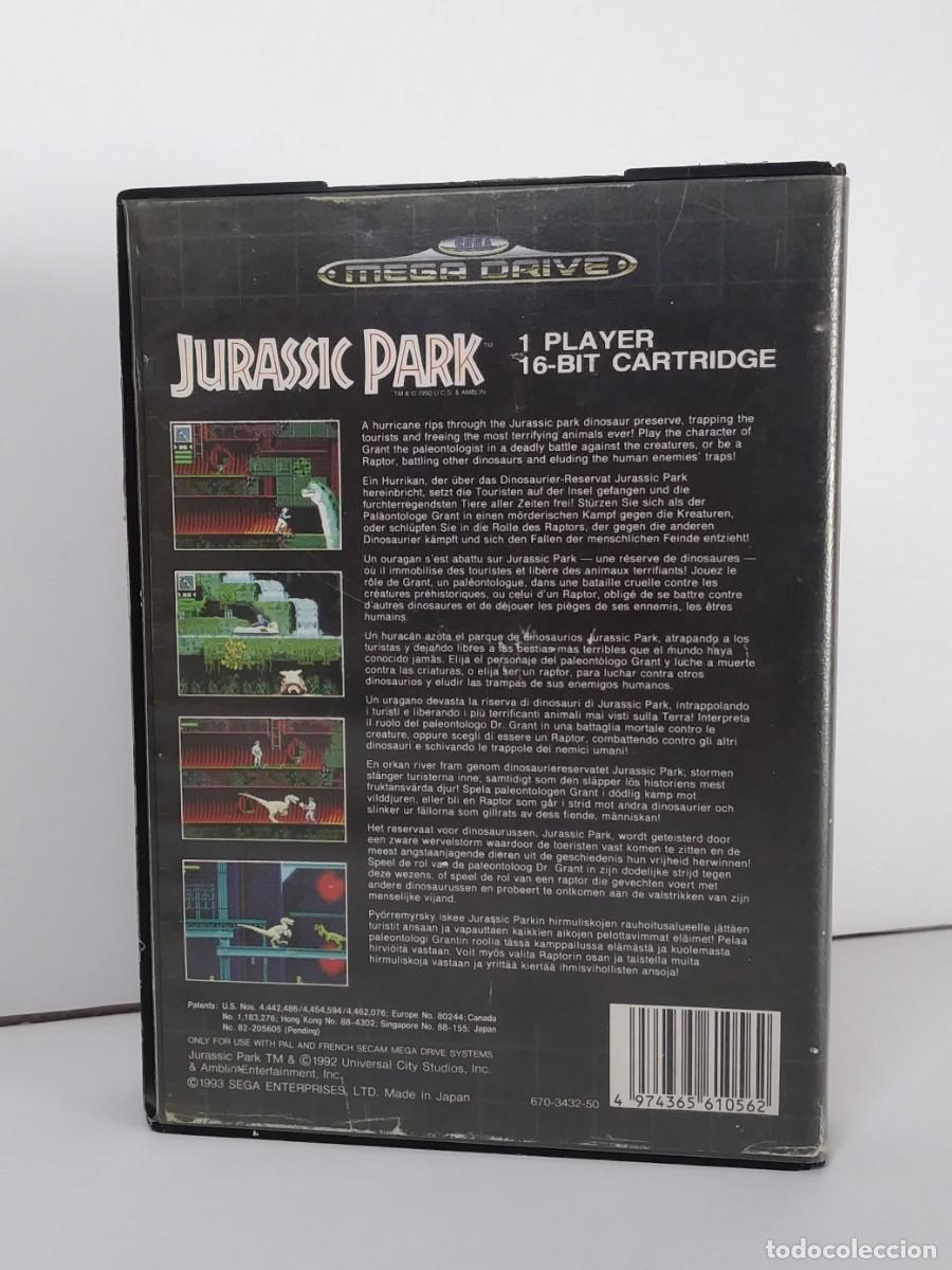 Videojuegos y consolas: JURASSIC PARK MEGA DRIVE COMPLETO - Foto 3