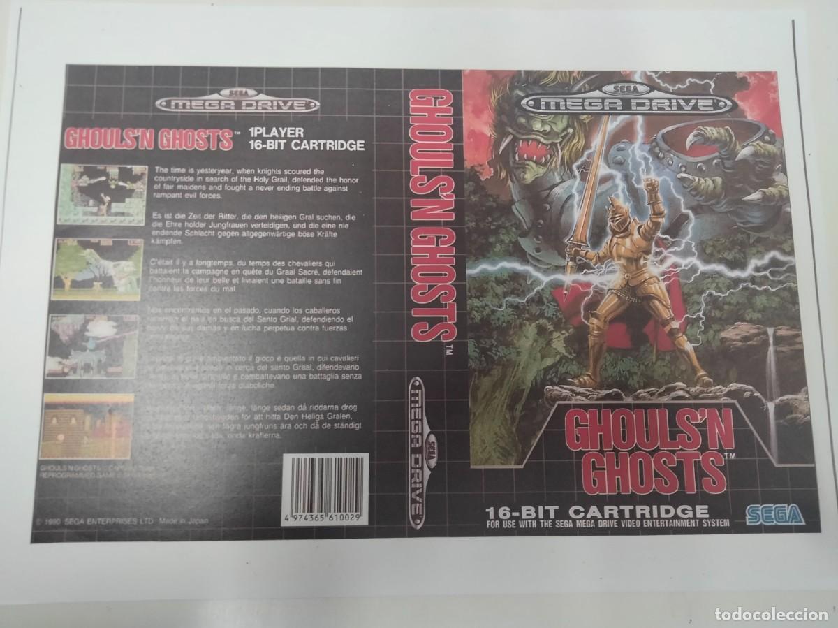 Videojuegos y consolas: GHOULSN GHOSTS MEGADRIVE CARATULAS - Foto 1