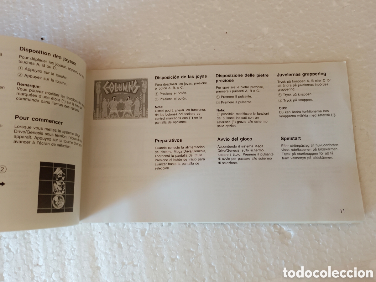 Videojuegos y consolas: Instrucciones originales columns megadrive , mega drive sega - Foto 2