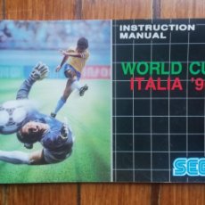 Videojuegos y Consolas: MANUAL JUEGO WORLD CUP ITALIA 90. SEGA MEGA DRIVE. 1990