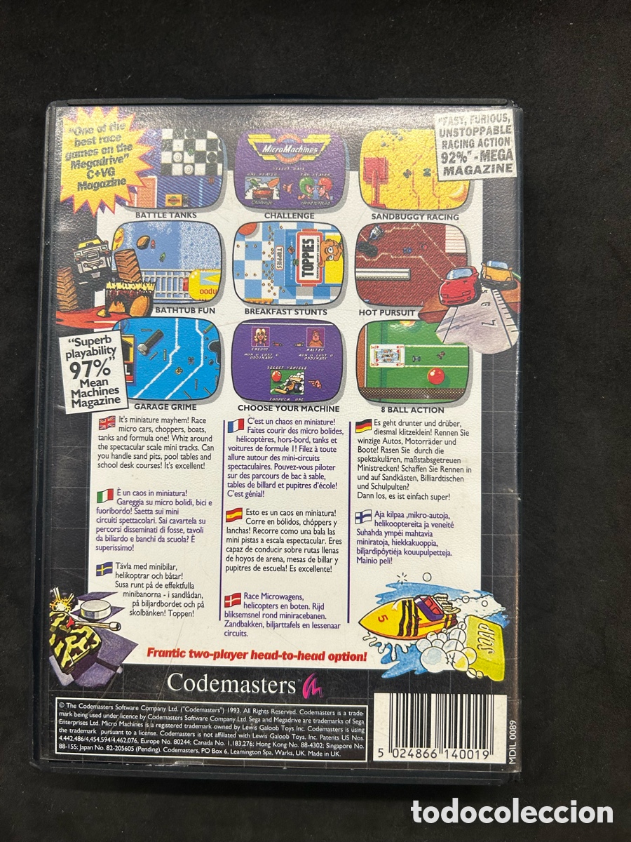 Videojuegos y consolas: Mega drive micro machines, sin manual - Foto 2
