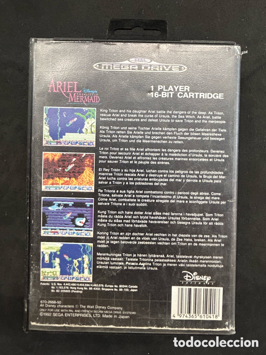 Videojuegos y consolas: Mega drive Ariel, sirenita completo - Foto 2
