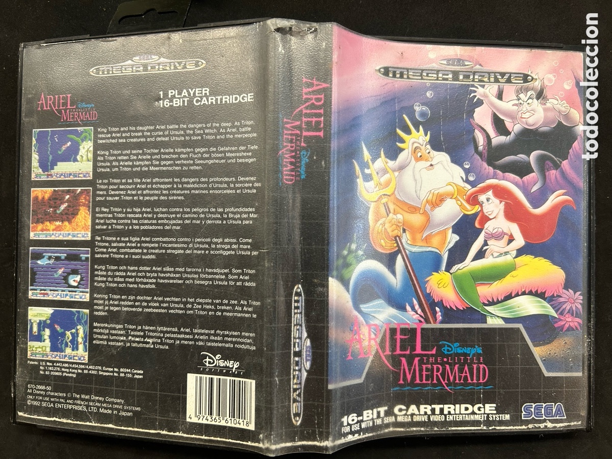 Videojuegos y consolas: Mega drive Ariel, sirenita completo - Foto 4