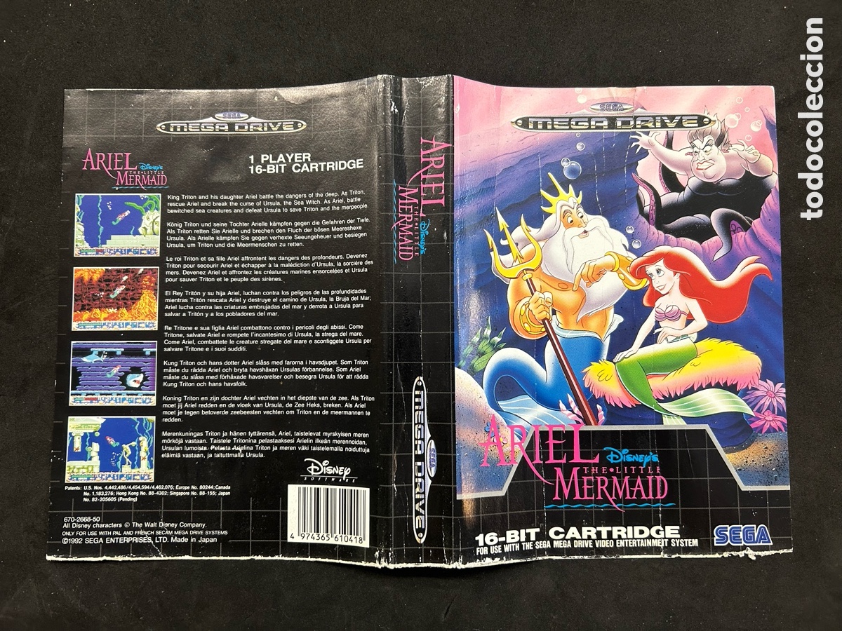 Videojuegos y consolas: Mega drive Ariel, sirenita completo - Foto 7