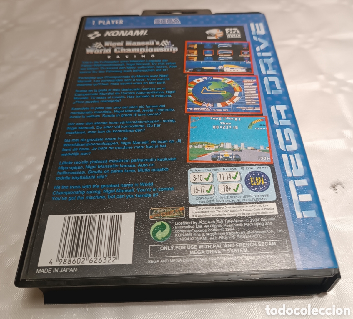 Videojuegos y consolas: NIGEL MANSELLS Sega MEGA DRIVE. - Foto 2