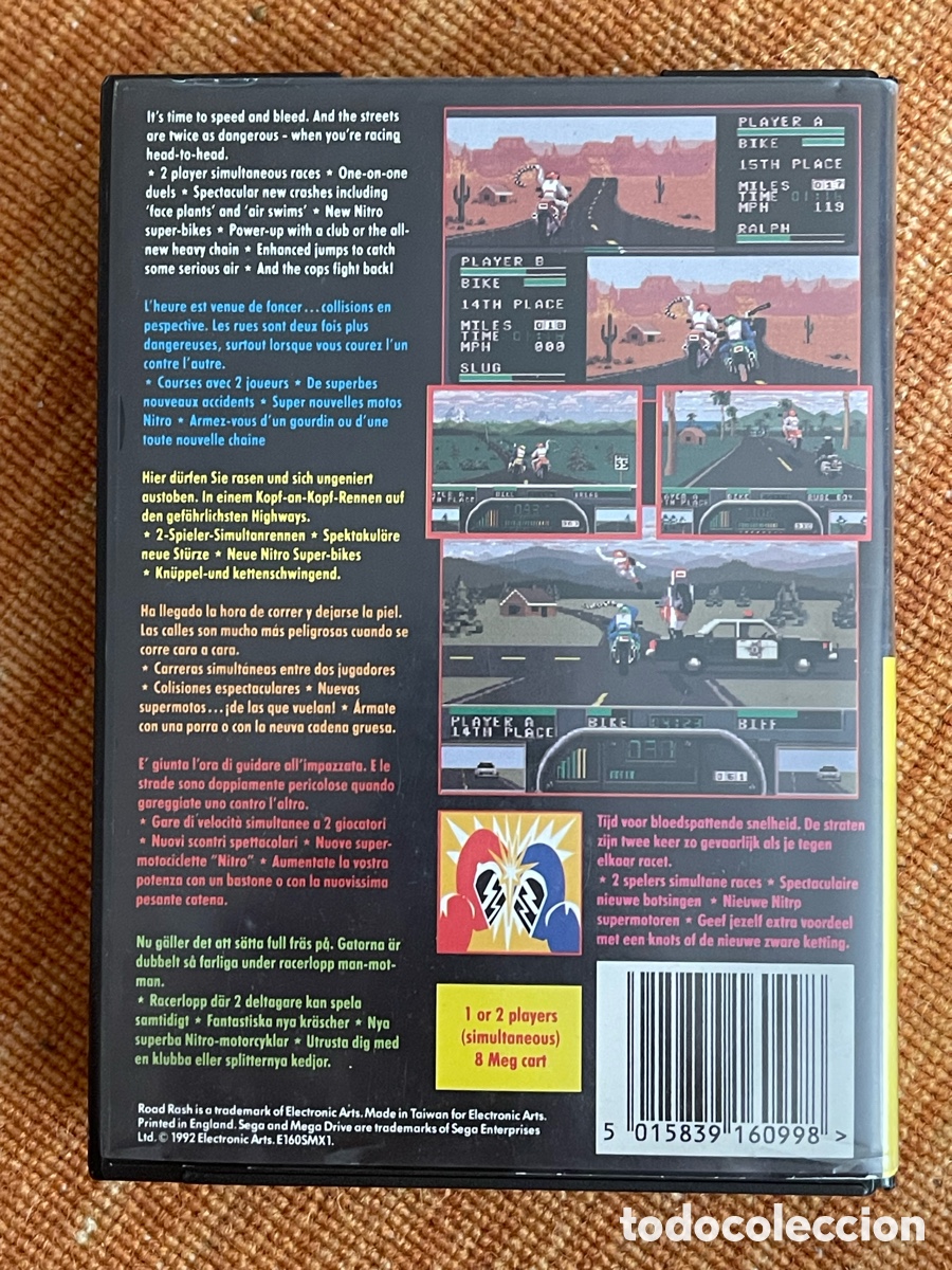 Videojuegos y consolas: Road Rash [Mega Drive] - Foto 2