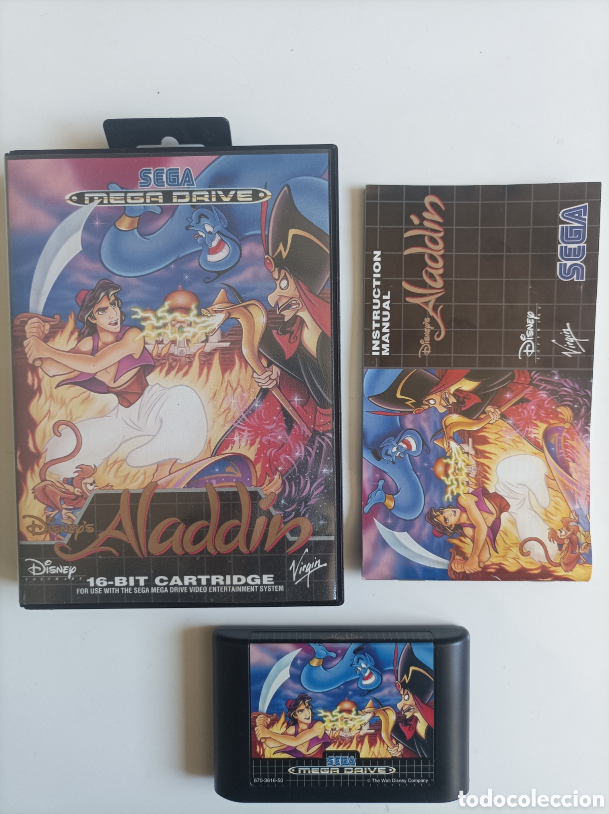 Videojuegos y Consolas: Juego Aladd&iacute;n Disney Sega Megadrive Completo 16 bit pal