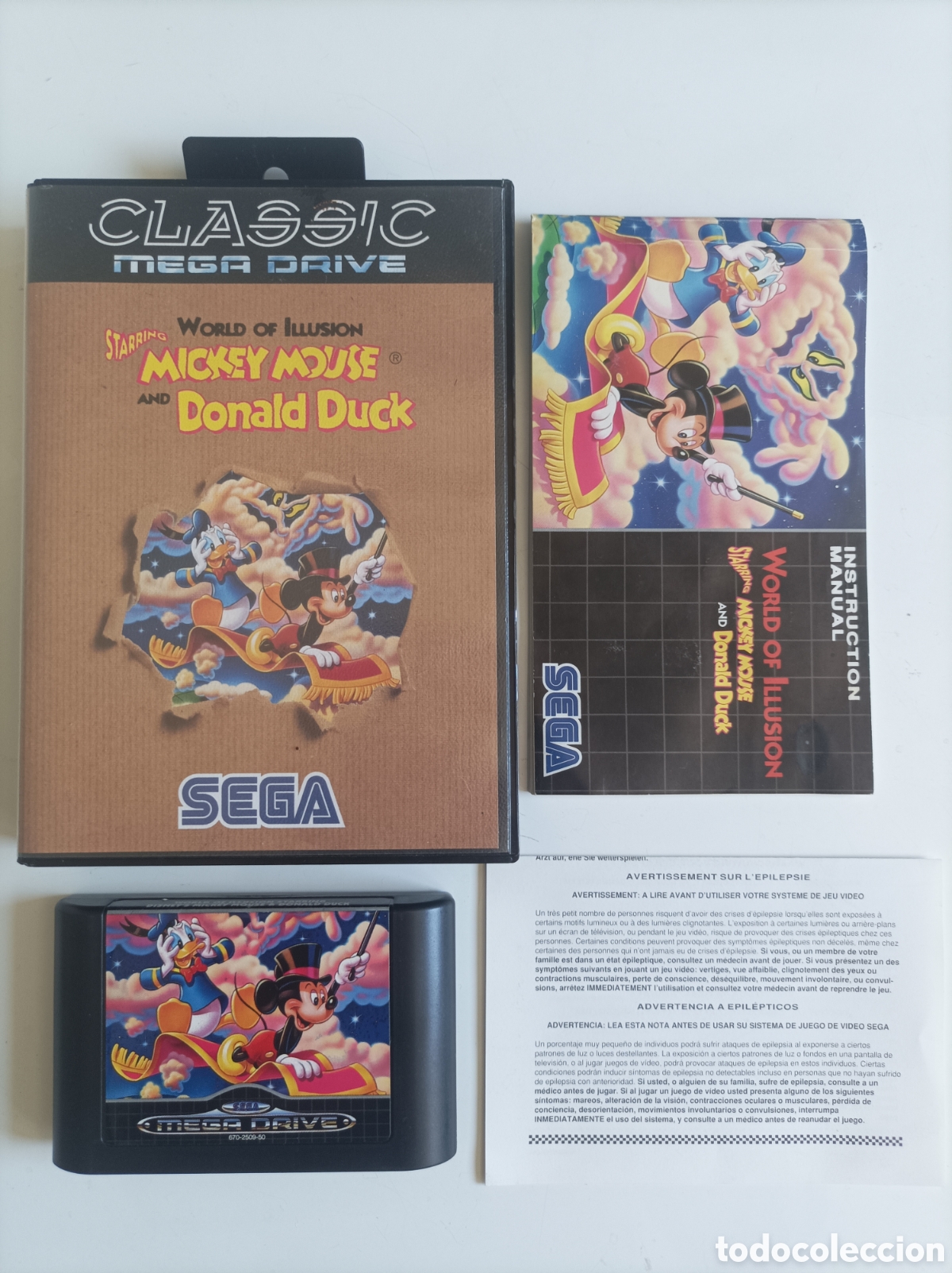 Videojuegos y Consolas: Juego World of illusion Sega Megadrive Completo Pal