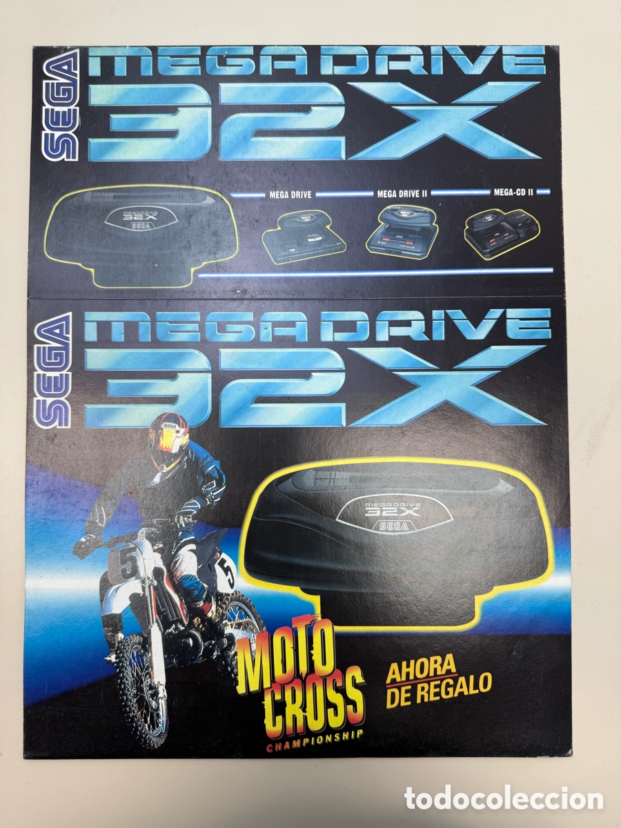Videojuegos y Consolas: Car&aacute;tula ORIGINAL Sega Mega Drive 32 X Motocross Championship. De f&aacute;brica. Sin doblar.