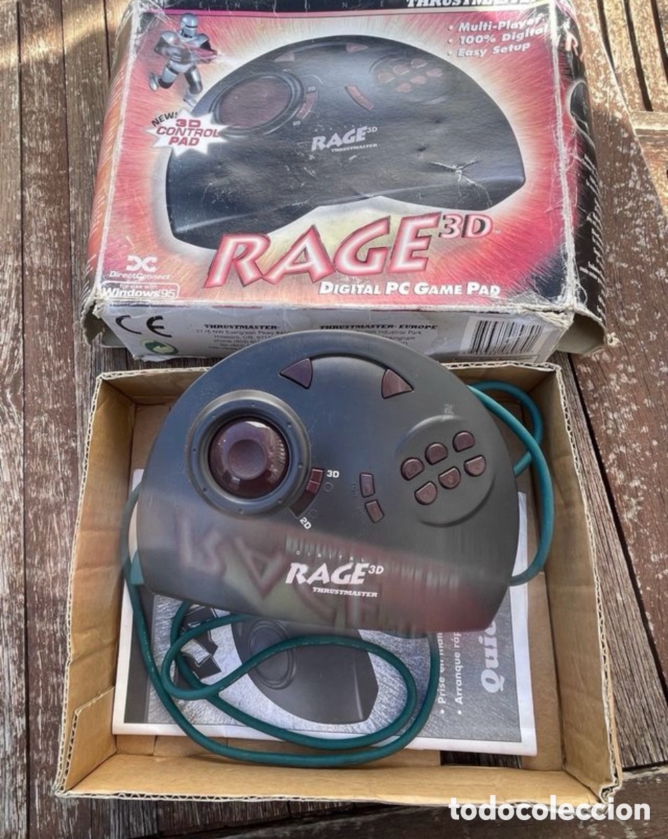 Videojuegos y consolas: Mando Thrustmaster Rage 3D Mando PC Retro - Foto 2