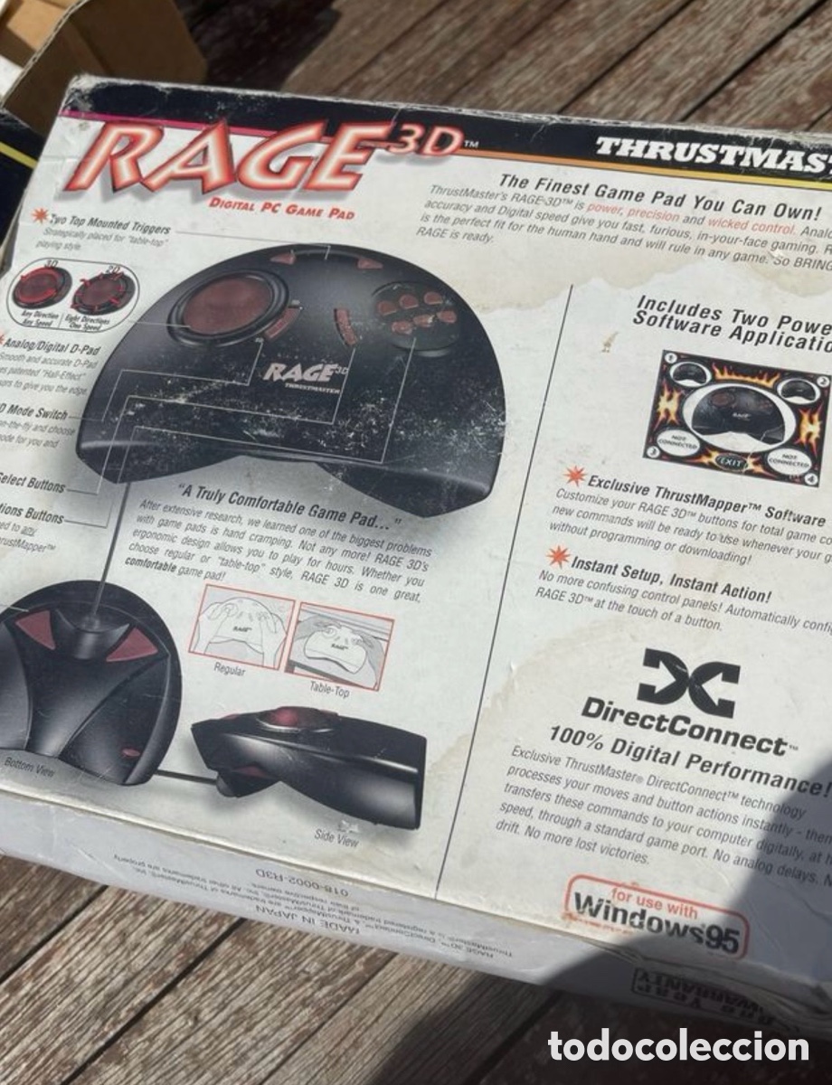 Videojuegos y consolas: Mando Thrustmaster Rage 3D Mando PC Retro - Foto 7