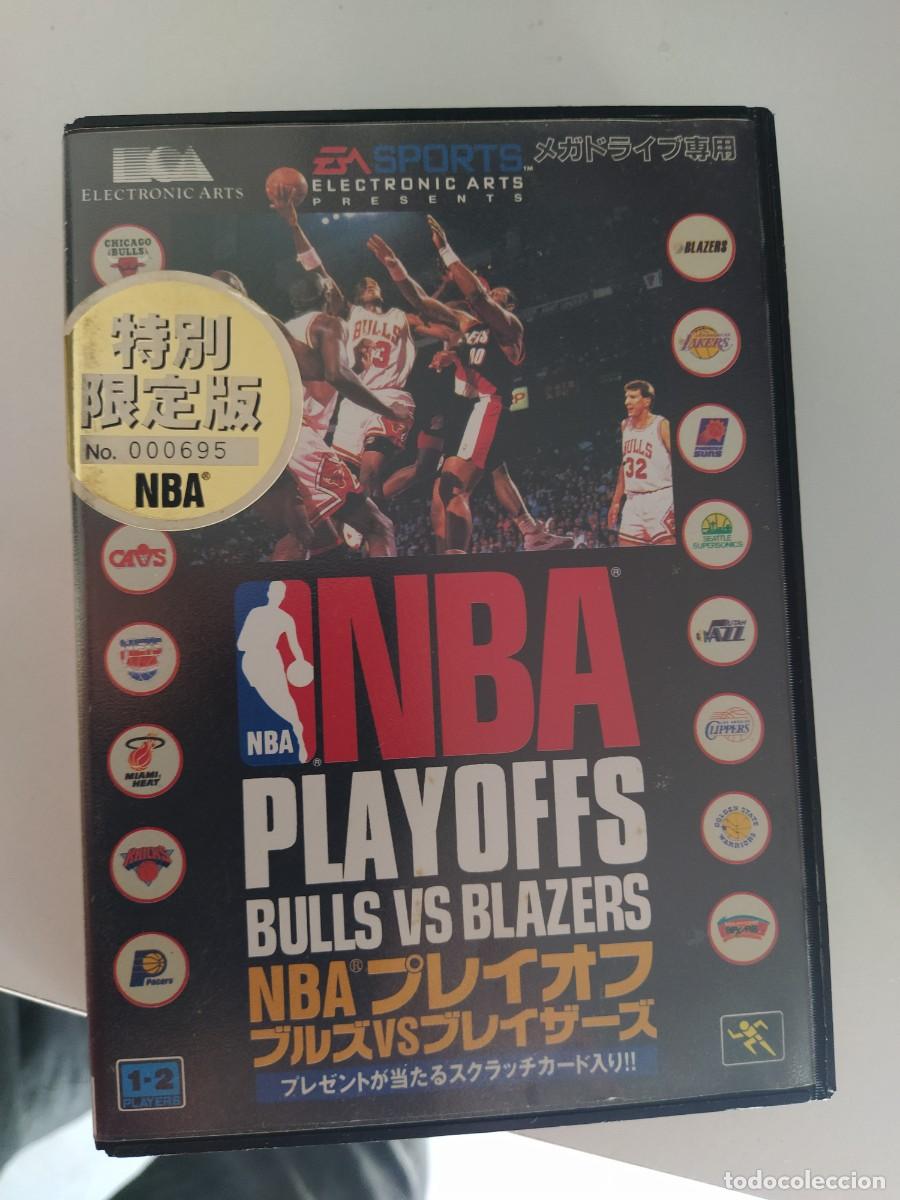 Videojuegos y Consolas: NBA BULLS VS BLAZZERS SEGA MEGADRIVE JAPONES COMPLETO ORIGINAL