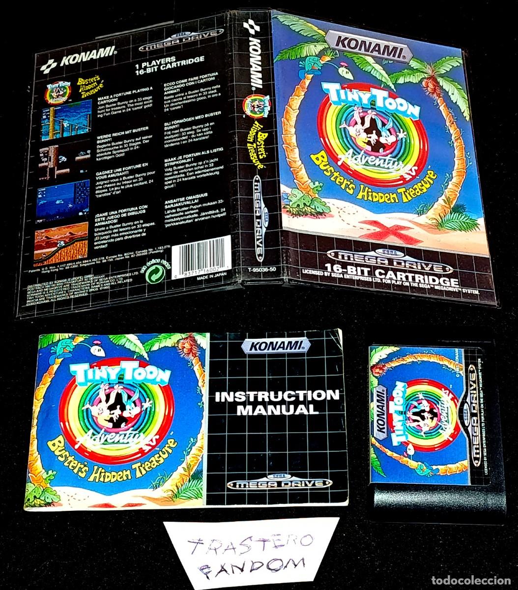 Videojuegos y consolas: Tiny Toon Adventures BUSTERS HIDDEN TREASURE Mega Drive PAL Completo - Foto 1