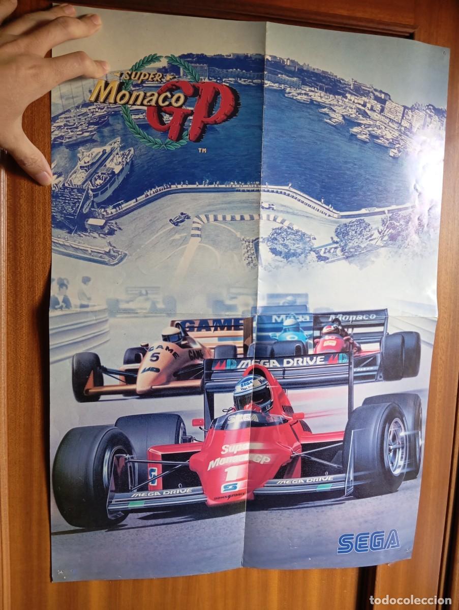 Videojuegos y Consolas: P&oacute;ster Cat&aacute;logo Sega Megadrive Super M&oacute;naco GP 1990