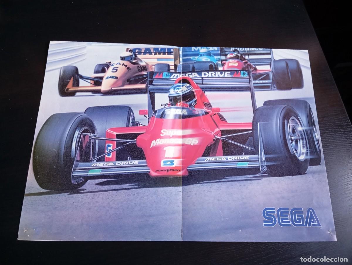 Videojuegos y consolas: P&oacute;ster Cat&aacute;logo Sega Megadrive Super M&oacute;naco GP 1990 - Foto 4