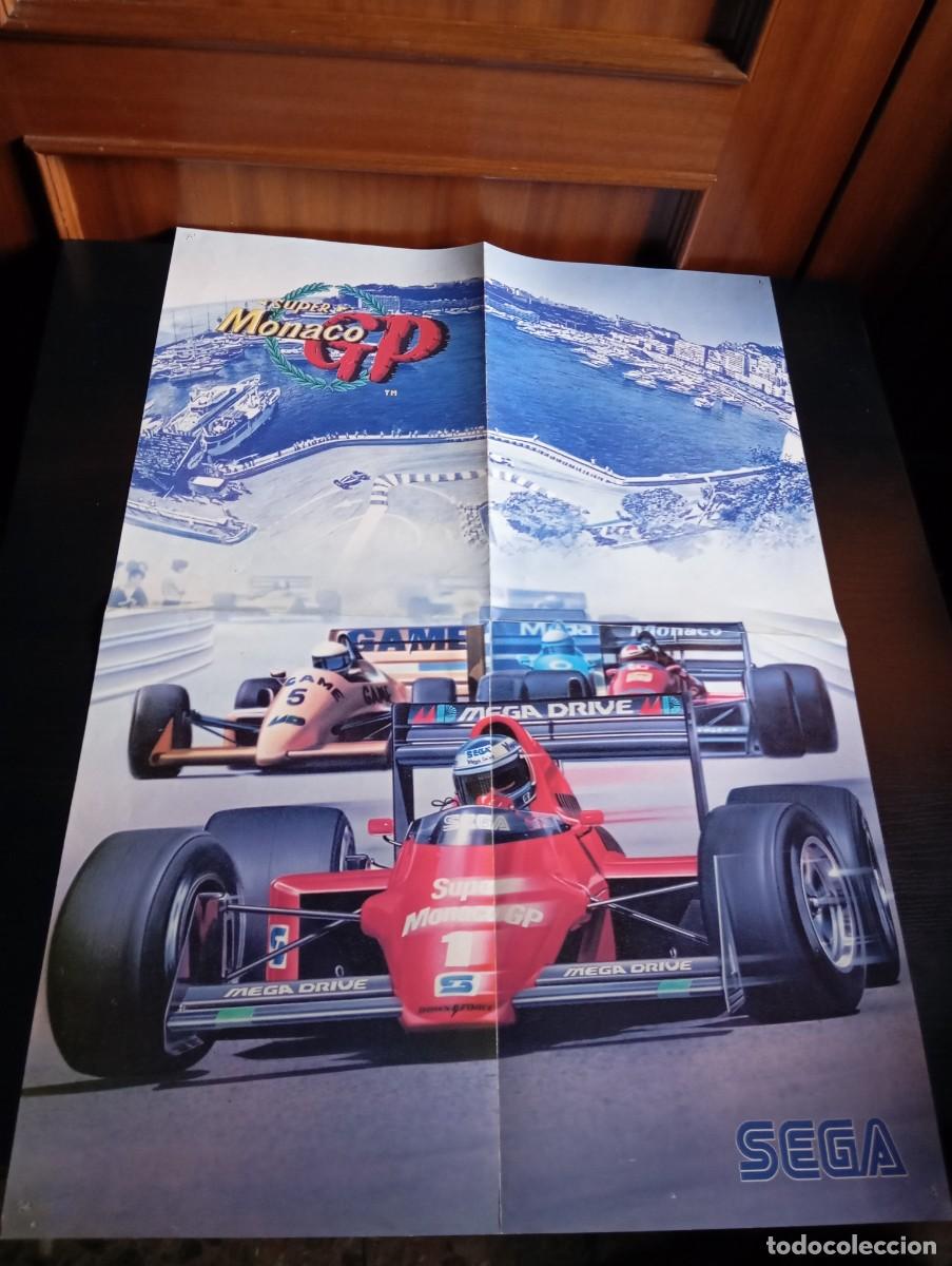 Videojuegos y consolas: P&oacute;ster Cat&aacute;logo Sega Megadrive Super M&oacute;naco GP 1990 - Foto 6