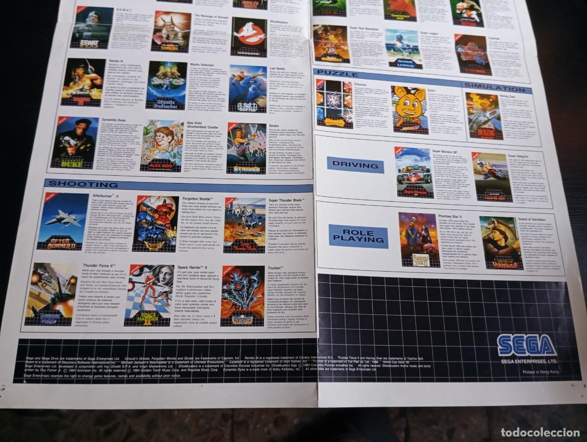 Videojuegos y consolas: P&oacute;ster Cat&aacute;logo Sega Megadrive Super M&oacute;naco GP 1990 - Foto 13