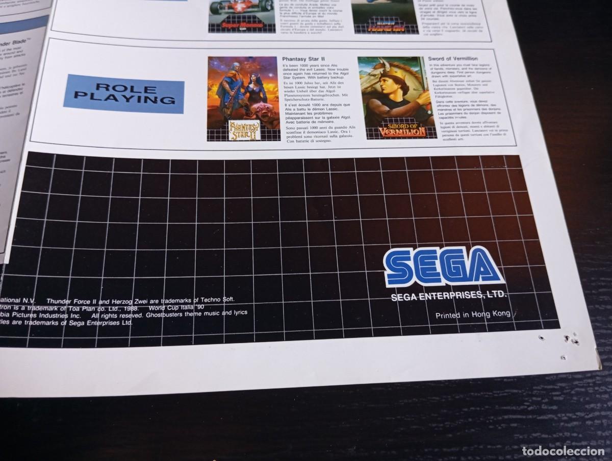 Videojuegos y consolas: P&oacute;ster Cat&aacute;logo Sega Megadrive Super M&oacute;naco GP 1990 - Foto 17