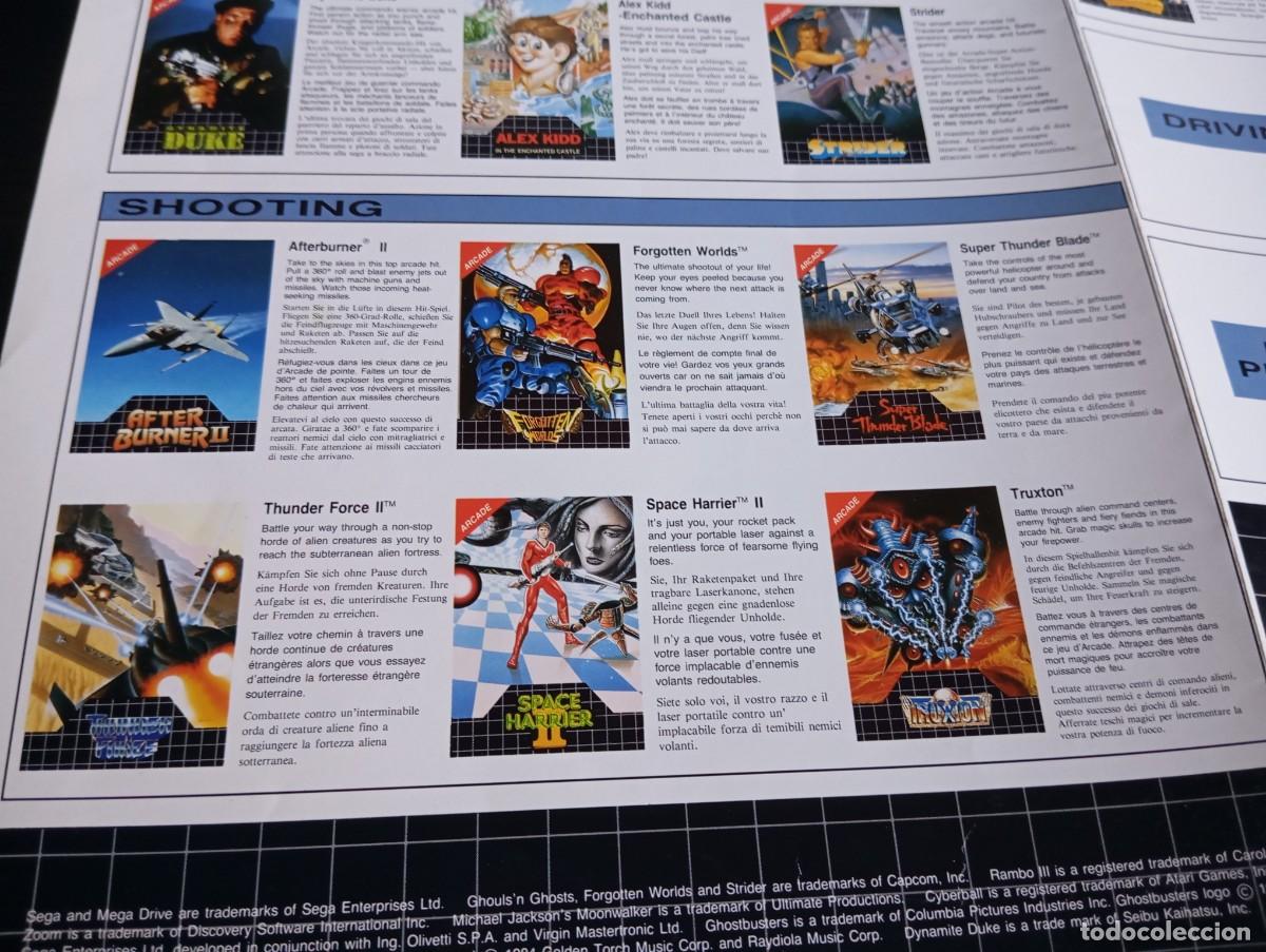 Videojuegos y consolas: P&oacute;ster Cat&aacute;logo Sega Megadrive Super M&oacute;naco GP 1990 - Foto 19