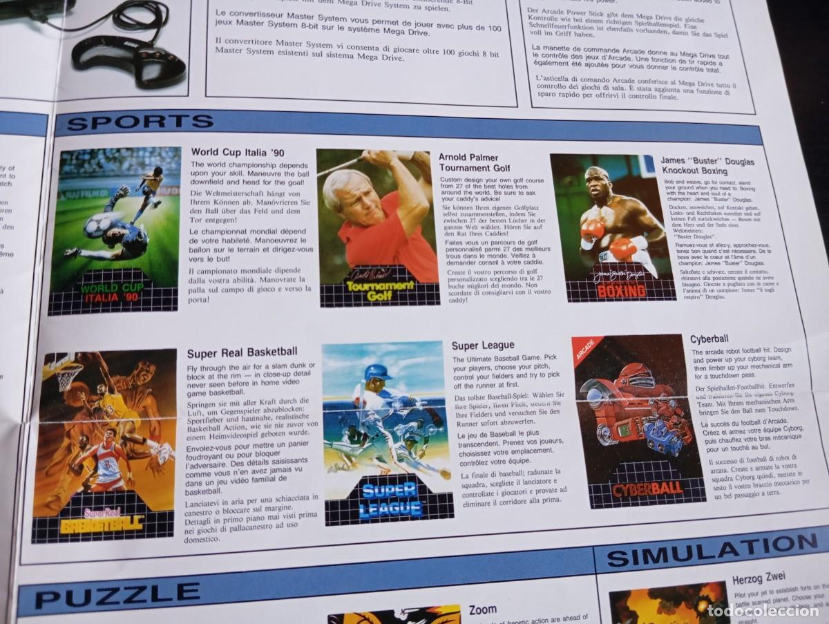 Videojuegos y consolas: P&oacute;ster Cat&aacute;logo Sega Megadrive Super M&oacute;naco GP 1990 - Foto 20