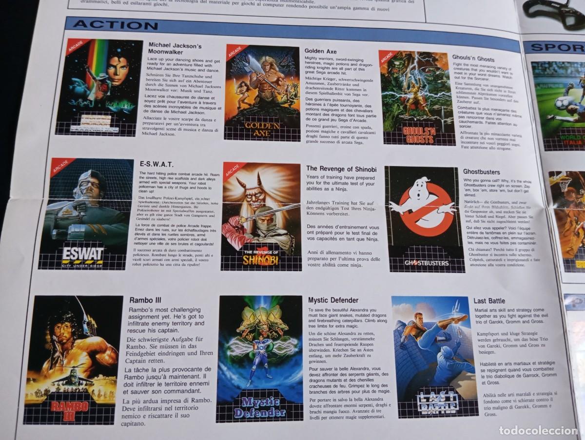 Videojuegos y consolas: P&oacute;ster Cat&aacute;logo Sega Megadrive Super M&oacute;naco GP 1990 - Foto 21