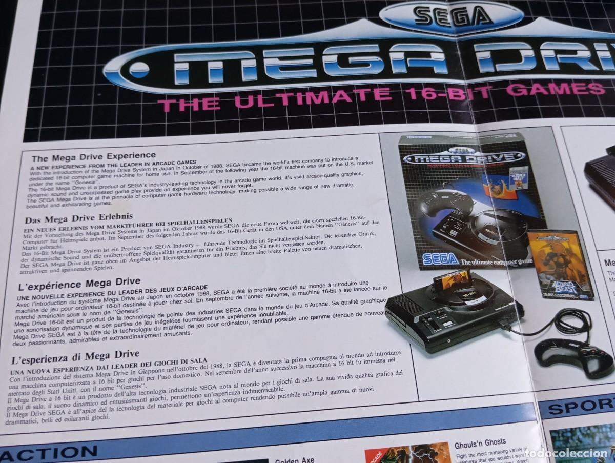 Videojuegos y consolas: P&oacute;ster Cat&aacute;logo Sega Megadrive Super M&oacute;naco GP 1990 - Foto 23