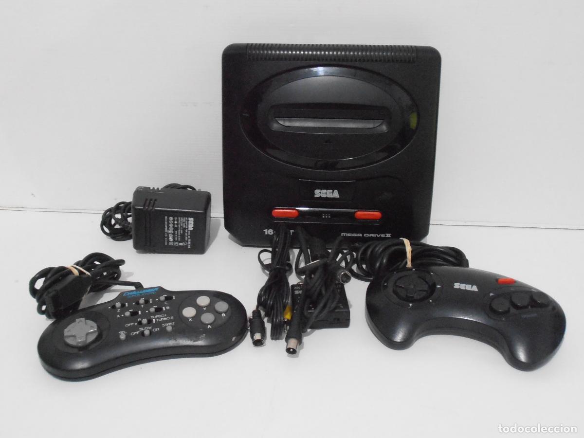 Videospiele und Konsolen: CONSOLA MEGA DRIVE II COMPLETA Y FUNCIONANDO, MANDOS, CABLES, TRANSFORMADOR