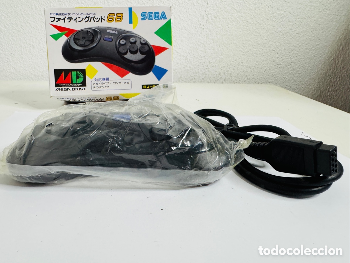 Videojuegos y consolas: Pareja Mega Drive Fighting Pad 6B Controller SJ-6000 Japan - Foto 7